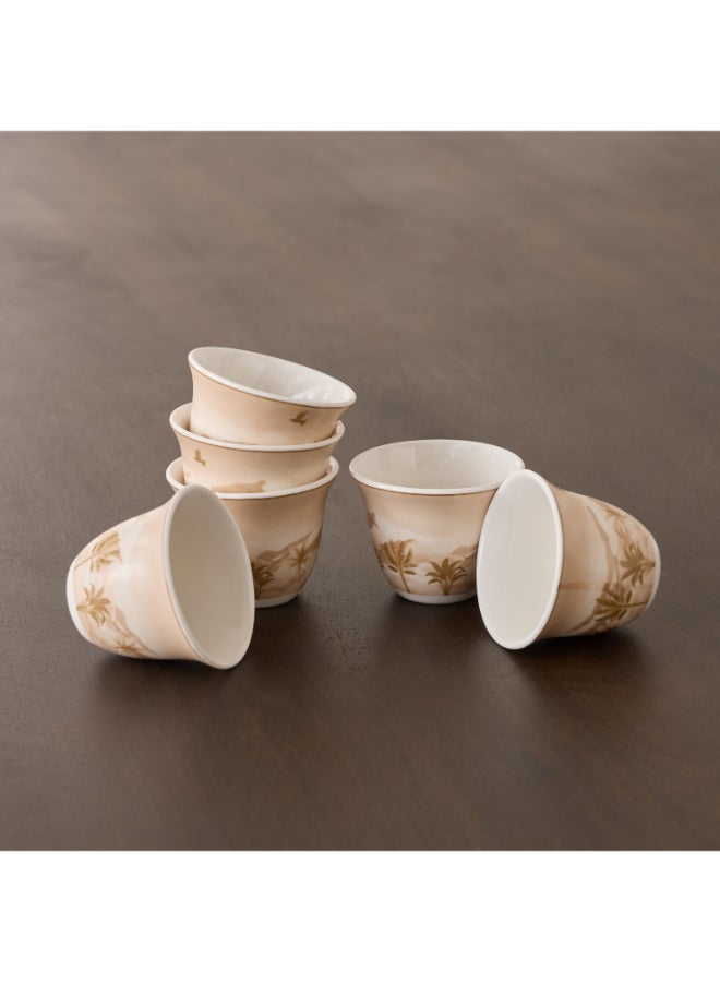 Home Box Sahra 6-Piece Kahwa Cup Set - Beige - Image 3